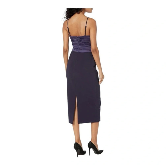 Likely Steph Ruched Cut Out Satin & Crepe Midi-Dress NWOT - Picture 11 of 12